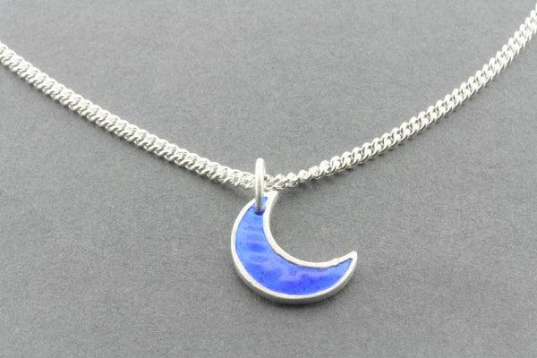 blue moon pendant necklace - sterling silver - Makers & Providers