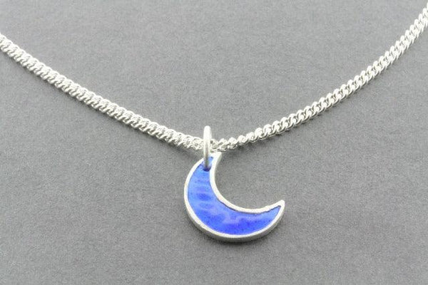blue moon pendant necklace - sterling silver