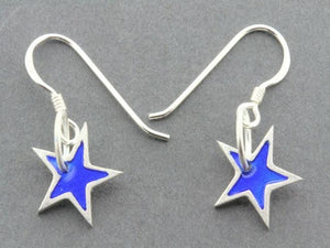 sterling silver and enamel star earring