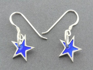 sterling silver and enamel star earring