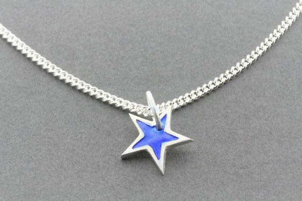 blue star pendant necklace - sterling silver - Makers & Providers