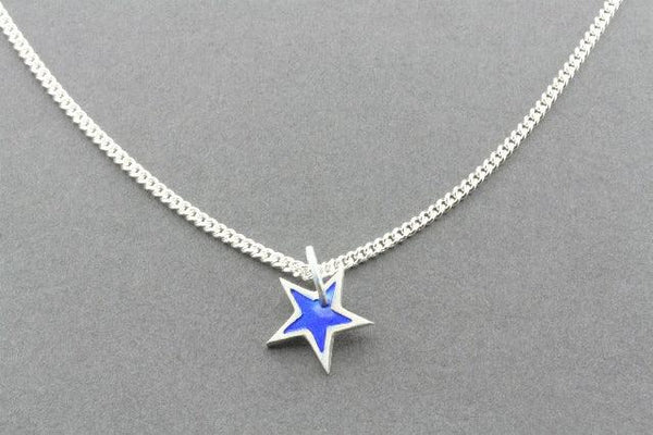 blue star pendant necklace - sterling silver - Makers & Providers