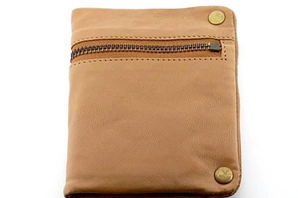 zip detail wallet - small - camel - Makers & Providers