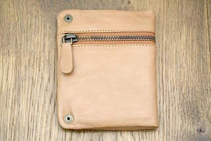 zip detail wallet - small - camel - Makers & Providers