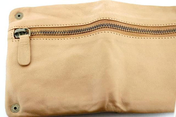 zip detail wallet - small - camel - Makers & Providers