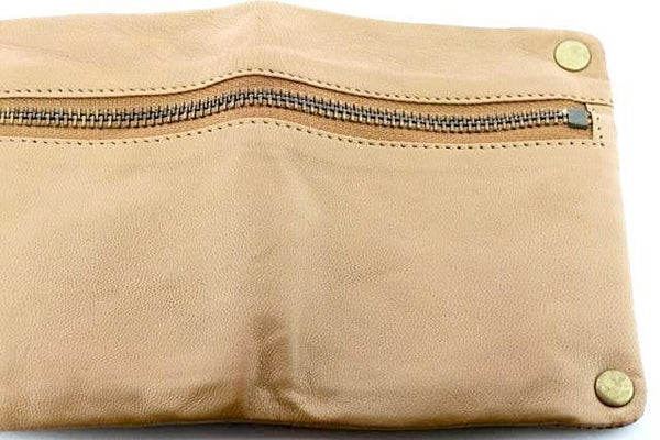 zip detail wallet - small - camel - Makers & Providers