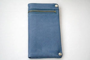 zip detail wallet - large - skipper blue - Makers & Providers