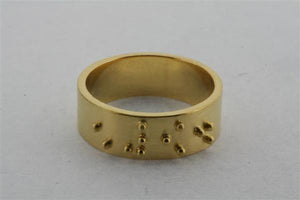 braille ring - hope - gold plated - Makers & Providers