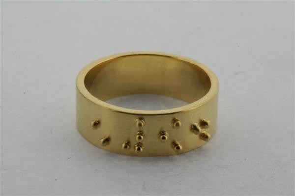 braille ring - hope - gold plated - Makers & Providers