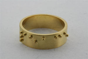 braille ring - peace - gold plated - Makers & Providers