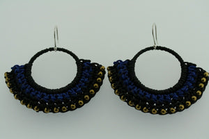brass beaded hoop - blue - Makers & Providers