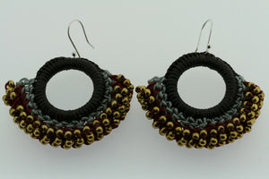 brass beaded hoop - red - Makers & Providers