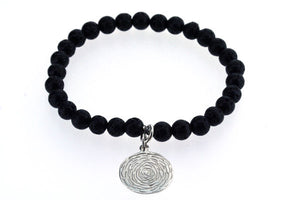 volcanic stone bead bracelet - whirpool - Makers & Providers