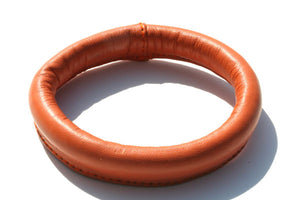 leather bangle - burnt orange - Makers & Providers