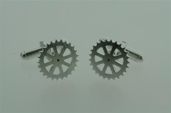 Sterling Silver Bicycle Cog Cufflinks - Makers & Providers