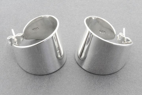 Clean wide hoop ear cuff - sterling silver - Makers & Providers