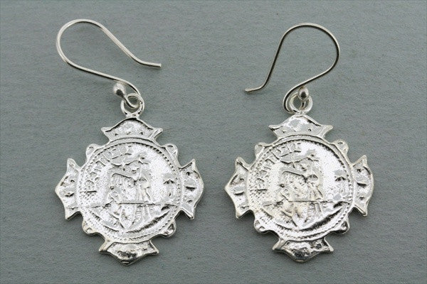 Ancient Greek coin earrings - sterling silver - Makers & Providers