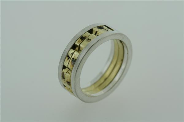 combination ring - brass & silver - Makers & Providers