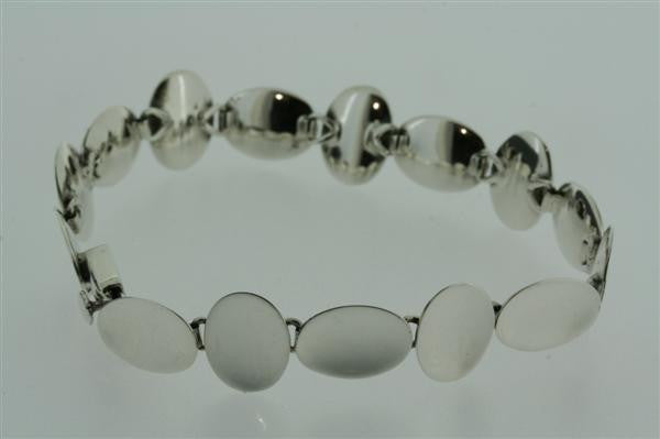 concave pebble bracelet - polished