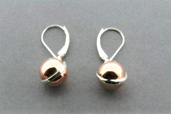 copper & silver ball earring - Makers & Providers