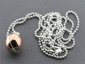 copper & silver ball pendant on 80cm ball chain - Makers & Providers