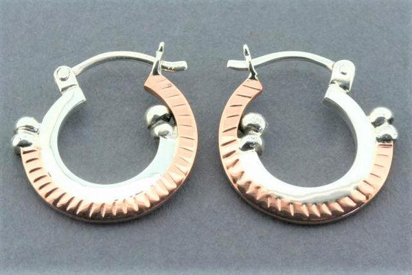 copper & silver deco circle hoop - Makers & Providers