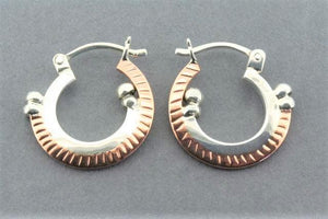 copper & silver deco circle hoop - Makers & Providers