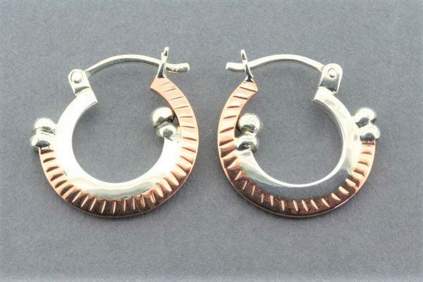 copper & silver deco circle hoop - Makers & Providers