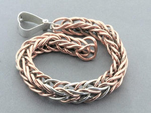 copper and silver bracelet