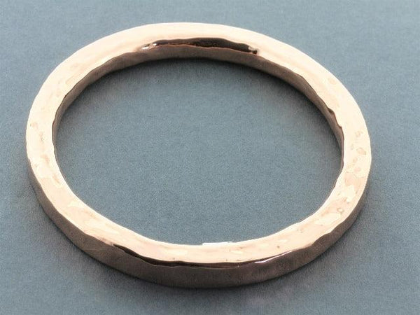 circular battered bangle - copper - large