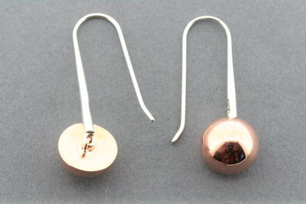copper mushroom drop earring - Makers & Providers