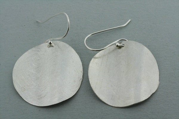 curved scratched circle earringhttps - Makers & Providers