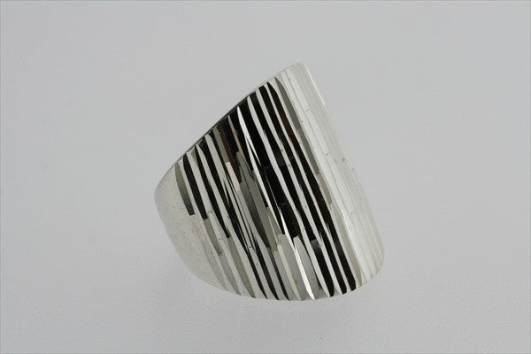 diamond stripe long signet ring - Makers & Providers