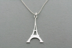 eiffel tower pendant on 55cm ball chain - Makers & Providers
