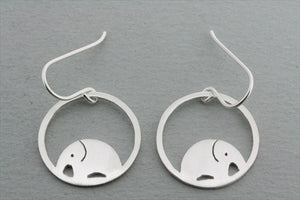 elephant in circle earring - Makers & Providers