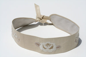 embroided belt - putty - Makers & Providers