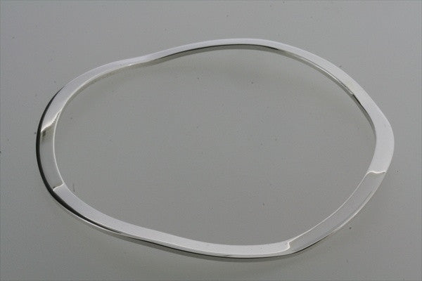 sterling silver flat crinkle bangle - Makers & Providers