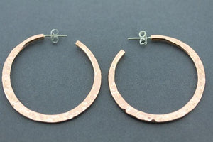 Flattened battered hoop - xl - copper - Makers & Providers