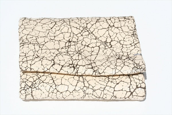 fold wallet - ivory crackle