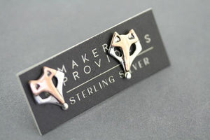 fox stud - copper and silver - Makers & Providers