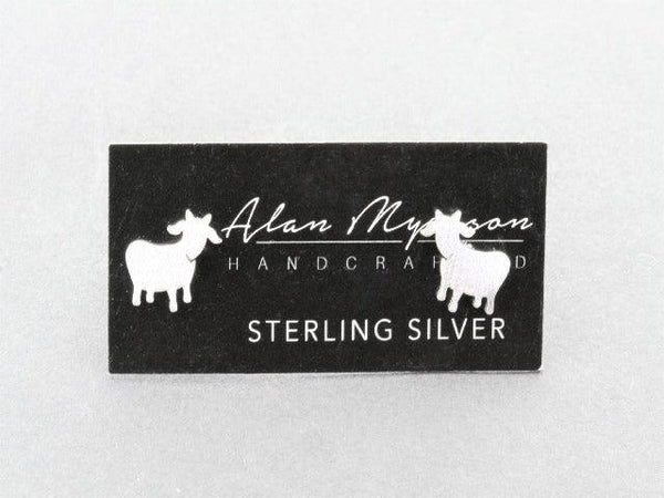 Goat stud - sterling silver
