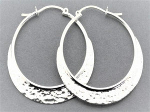 Large hoop - hammered sterling silver - Makers & Providers