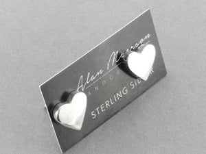 silver heart earrings