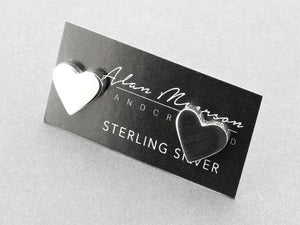 silver heart earrings