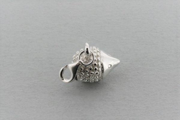hedgehog charm sterling silver