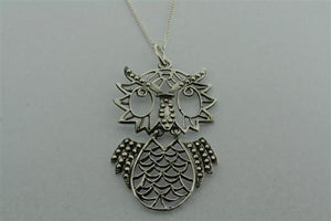 large owl necklace on 80cm link chain - Makers & Providers