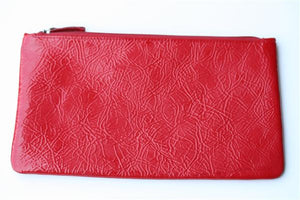 large zip pouch - patent red - Makers & Providers