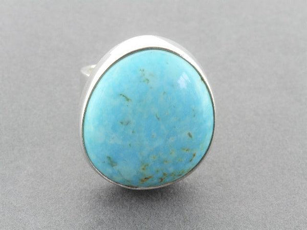large turquoise adjustable ring - Makers & Providers