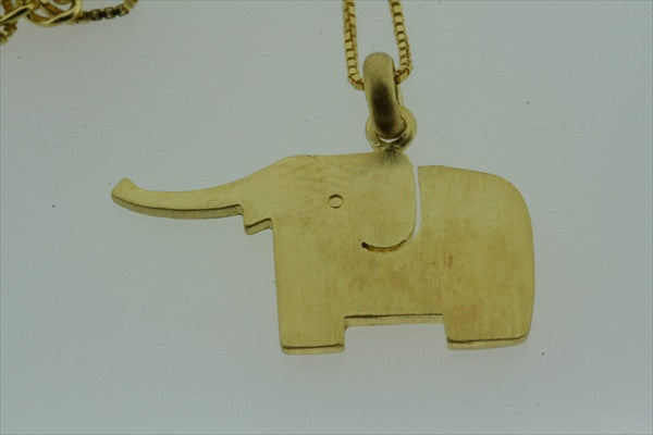 little elephant necklace - gold plated - Makers & Providers