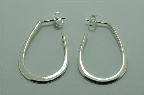 long horseshoe hoop stud